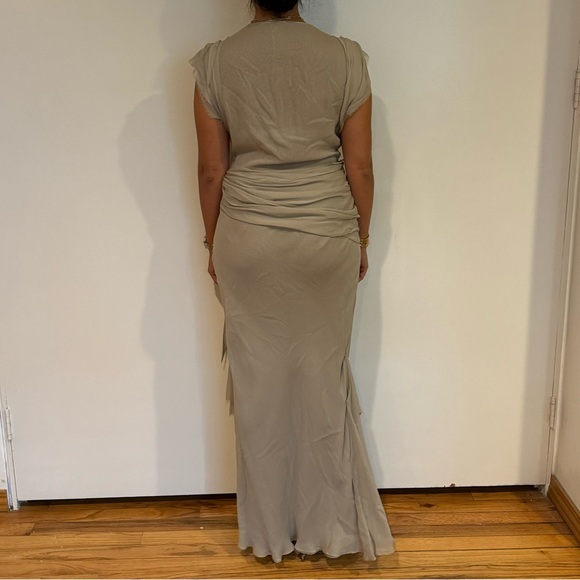 J.MENDEL GRAY DRESS SIZE 10 - Picture 2 of 15